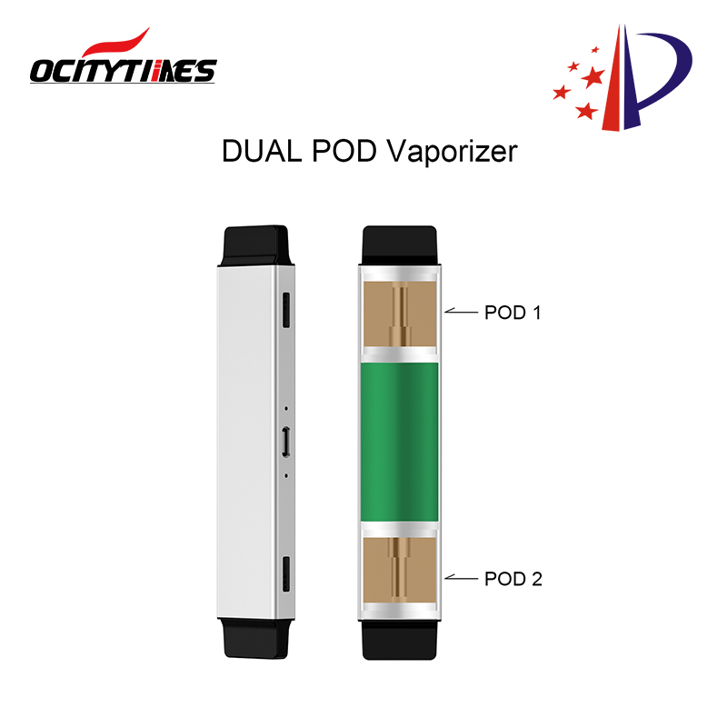 Twin Pod Einweg-Cbd-Vape-Stift-Keramik-Pod-Gerät des OEM-Herstellers Ocitytimes